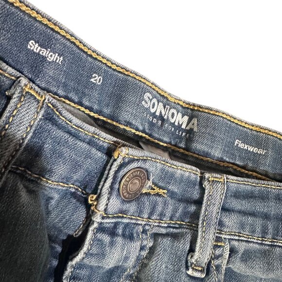 Sonoma Womens Size 20 Custom Cut-Off Denim Shorts Blue Raw Hem - Picture 7 of 12